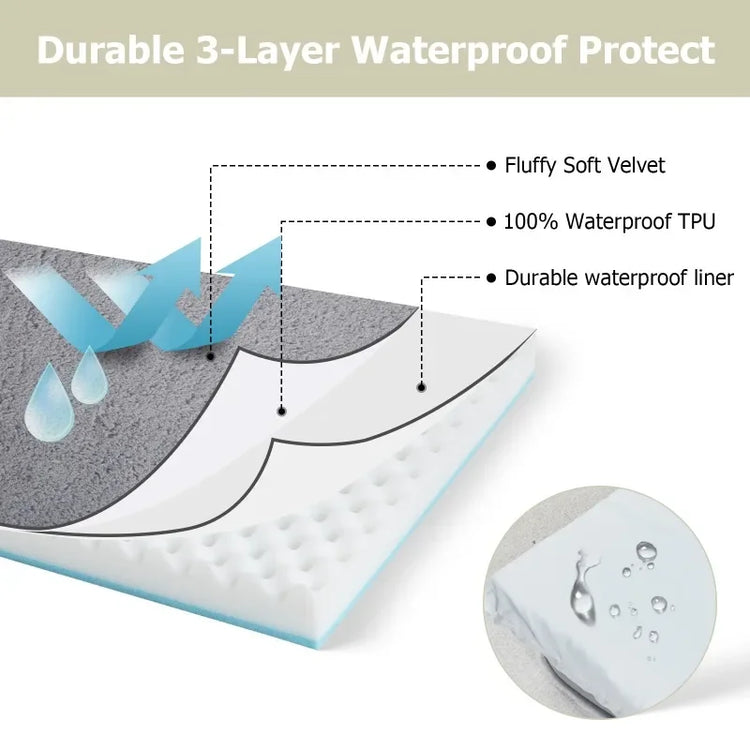 Orthopedic Dog Beds for Large Dogs, Waterproof Memory Foam Large Dog Bed with Sides Egg-Crate Foam Large Dog Couch Bed