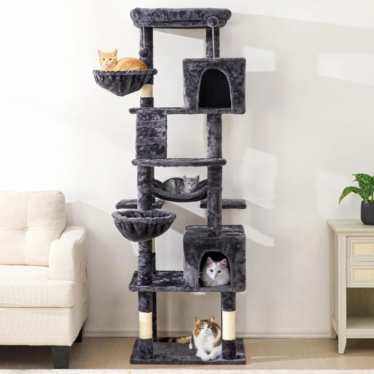 73" Multi-Level Cat Tree Tower – The Ultimate Jungle Gym for Big Cats