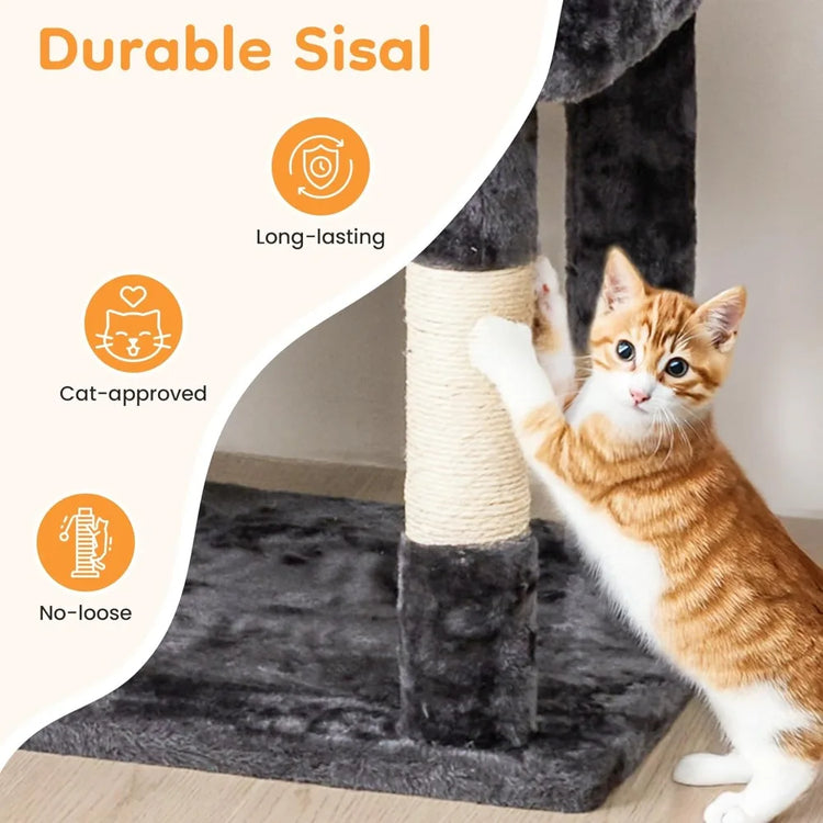 73" Multi-Level Cat Tree Tower – The Ultimate Jungle Gym for Big Cats