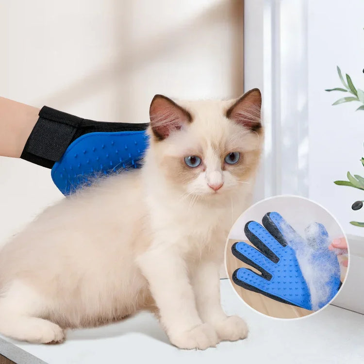 Pet Grooming Glove – Self-Cleaning Brush for Cats & Dogs