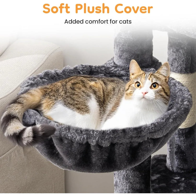 73" Multi-Level Cat Tree Tower – The Ultimate Jungle Gym for Big Cats