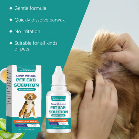 Yegbong 30ml Pet Ear Cleaner Drops – Soothing Ear Care for Dogs & Cats