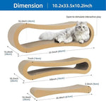 3-in-1 Cat Scratcher Cardboard – Scratch Board, Furniture Protector & Cozy Cat Bed