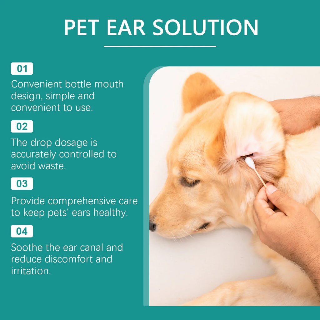 Yegbong 30ml Pet Ear Cleaner Drops – Soothing Ear Care for Dogs & Cats