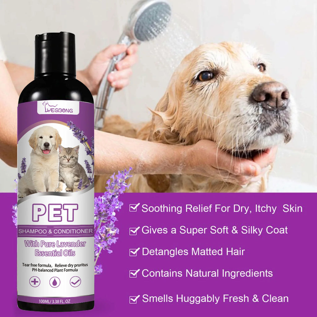 Yegbong 100ml Pet Shampoo Conditioner – Soothing Hair Softener & Itch Relief for Dogs & Cats
