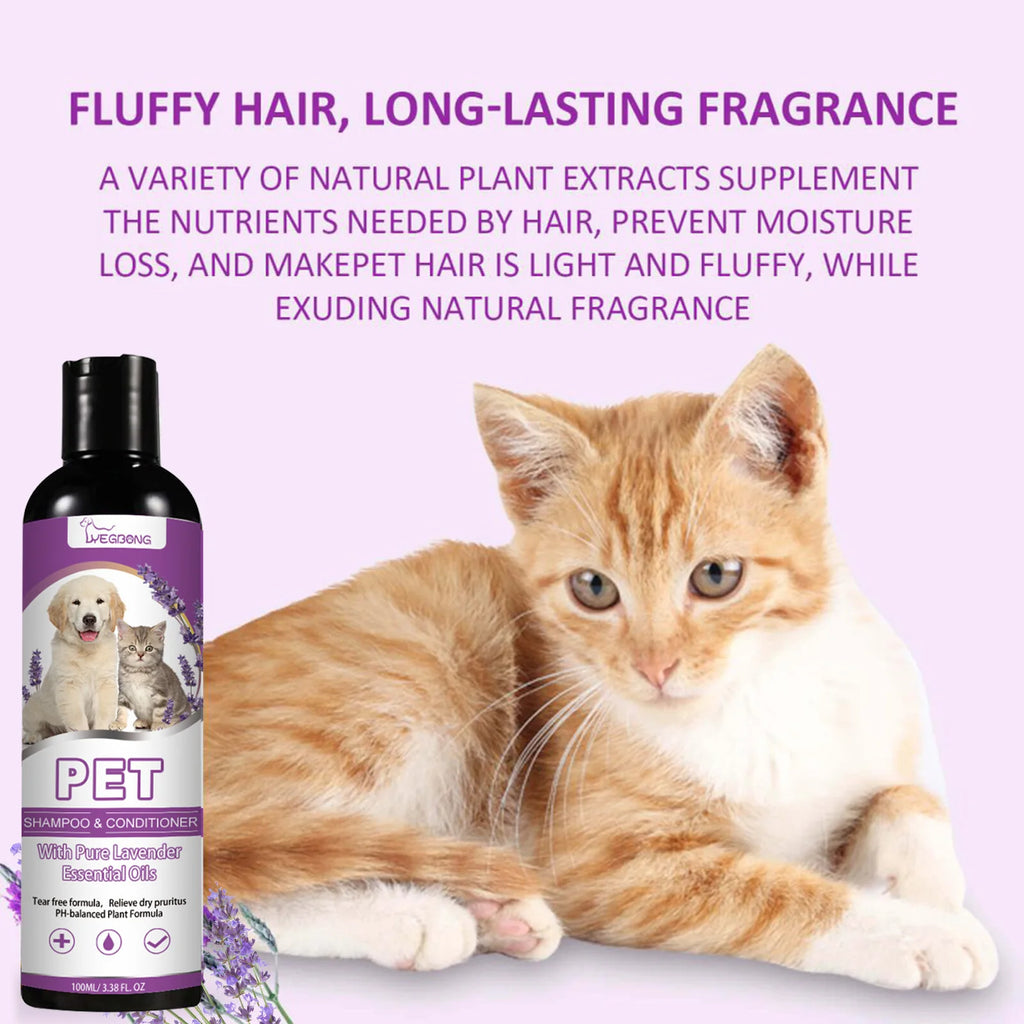 Yegbong 100ml Pet Shampoo Conditioner – Soothing Hair Softener & Itch Relief for Dogs & Cats