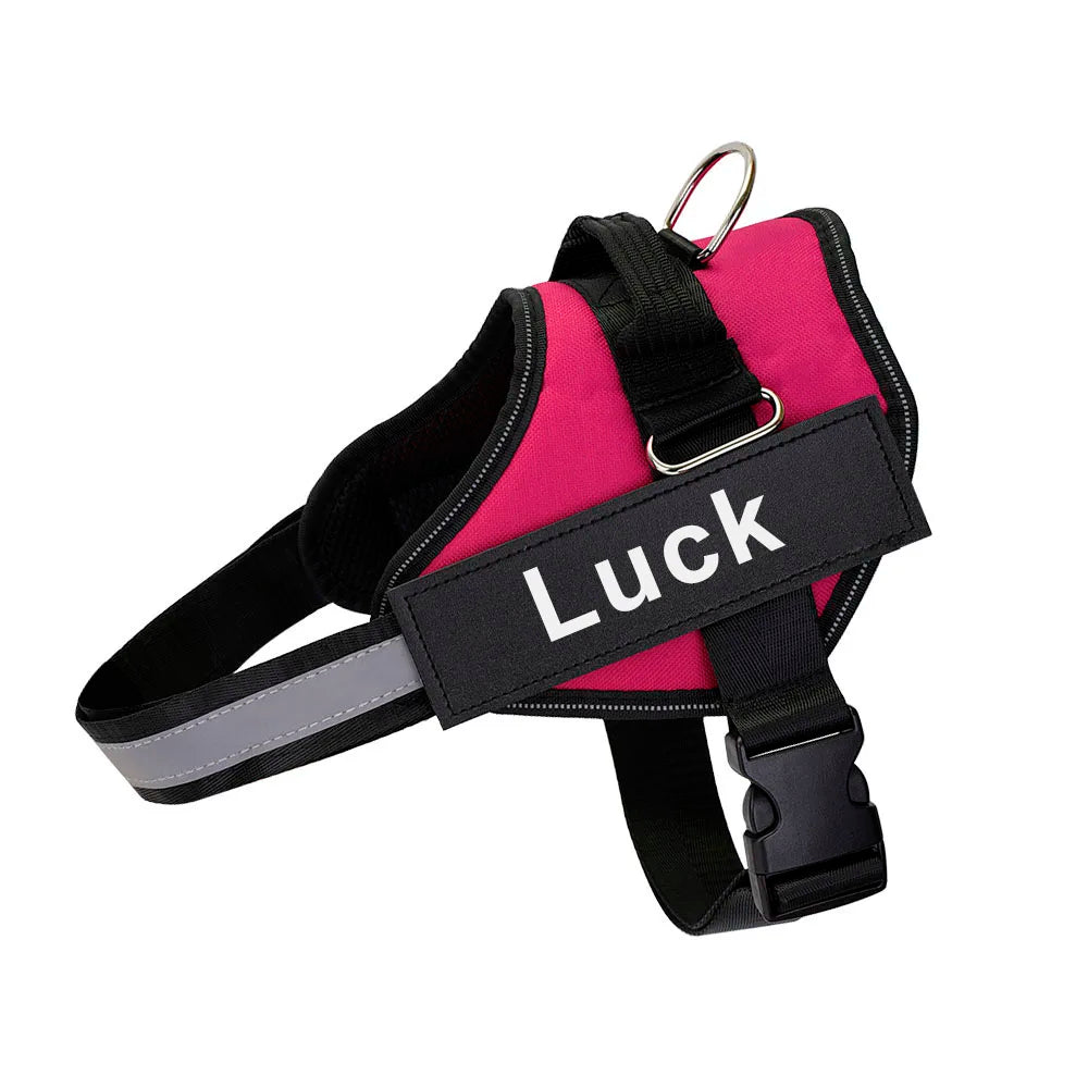 Customizable No-Pull Dog Harness Vest – Reflective & Breathable Outdoor Gear