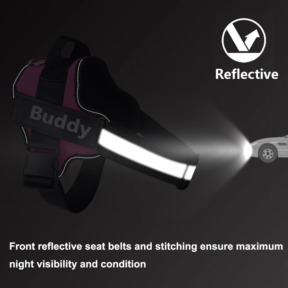 Personalized No-Pull Dog Harness – Reflective, Breathable Vest for Small to Large Dogs