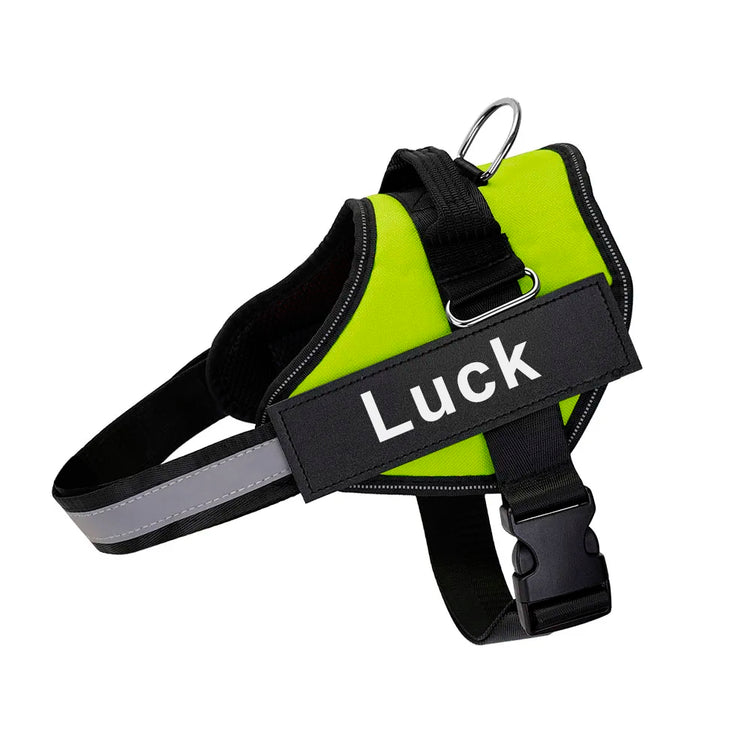 Customizable No-Pull Dog Harness Vest – Reflective & Breathable Outdoor Gear