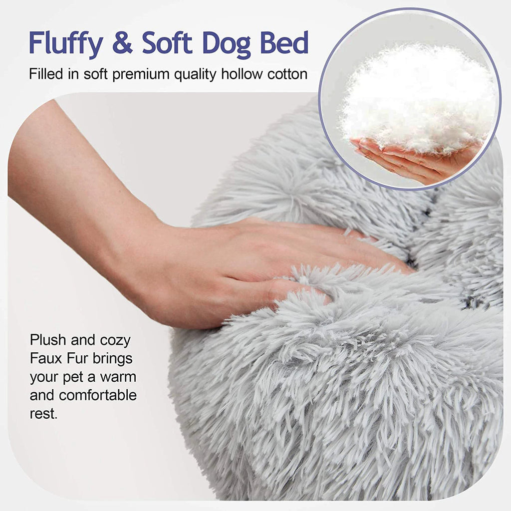 Donut Dog Bed – Plush Calming Pet Bed for Dogs & Cats