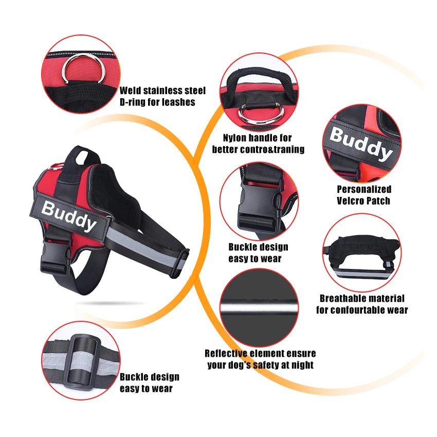 No-Pull Reflective Dog Harness – Comfort & Control for Every Walk