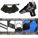 Customizable No-Pull Dog Harness Vest – Reflective & Breathable Outdoor Gear