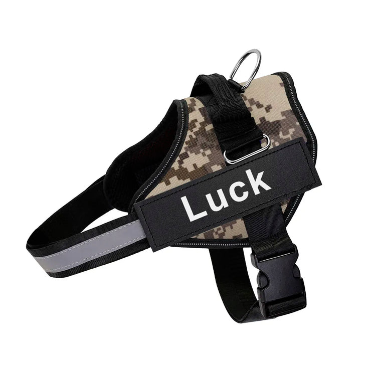 Customizable No-Pull Dog Harness Vest – Reflective & Breathable Outdoor Gear