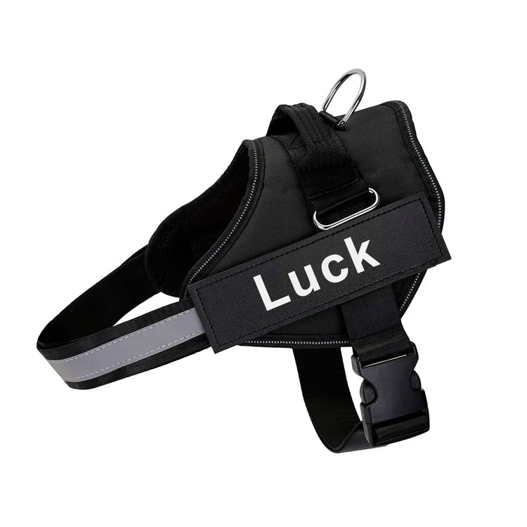 Customizable No-Pull Dog Harness Vest – Reflective & Breathable Outdoor Gear