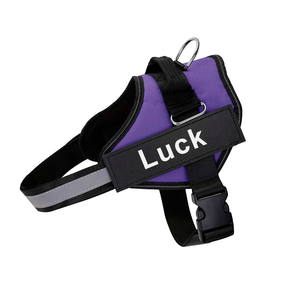 Customizable No-Pull Dog Harness Vest – Reflective & Breathable Outdoor Gear