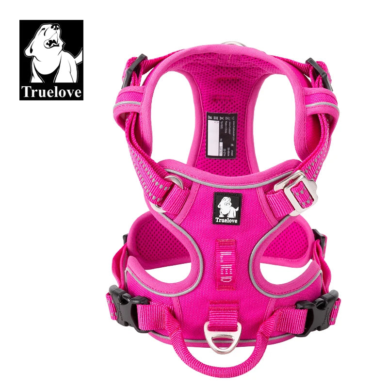 Truelove Pet Harness – Nylon Webbing with 3M Reflection & Adjustable Aluminum Alloy TLH56512