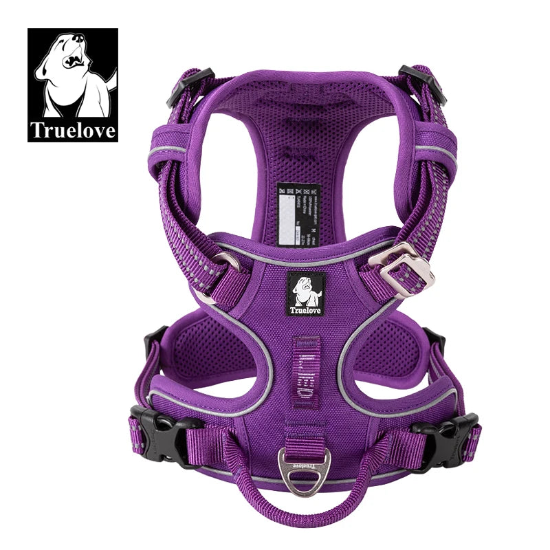 Truelove Pet Harness – Nylon Webbing with 3M Reflection & Adjustable Aluminum Alloy TLH56512