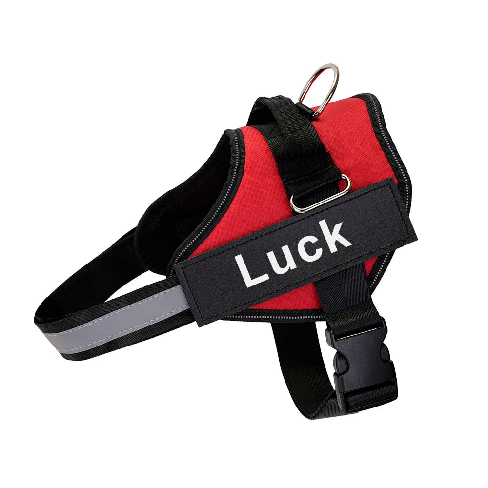 Customizable No-Pull Dog Harness Vest – Reflective & Breathable Outdoor Gear