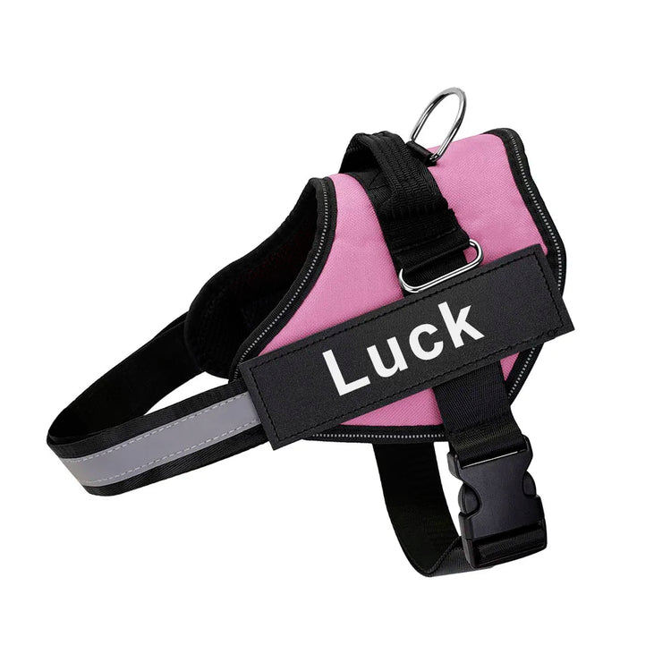 Customizable No-Pull Dog Harness Vest – Reflective & Breathable Outdoor Gear
