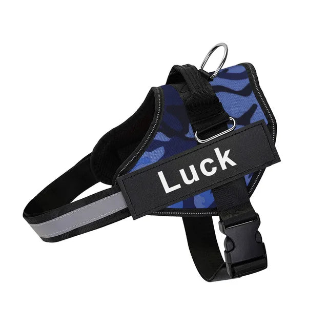 Customizable No-Pull Dog Harness Vest – Reflective & Breathable Outdoor Gear