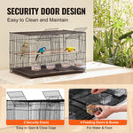 SucceBuy 30-In Flight Bird Cage – Stackable Divided Cage for Small Birds & Travel