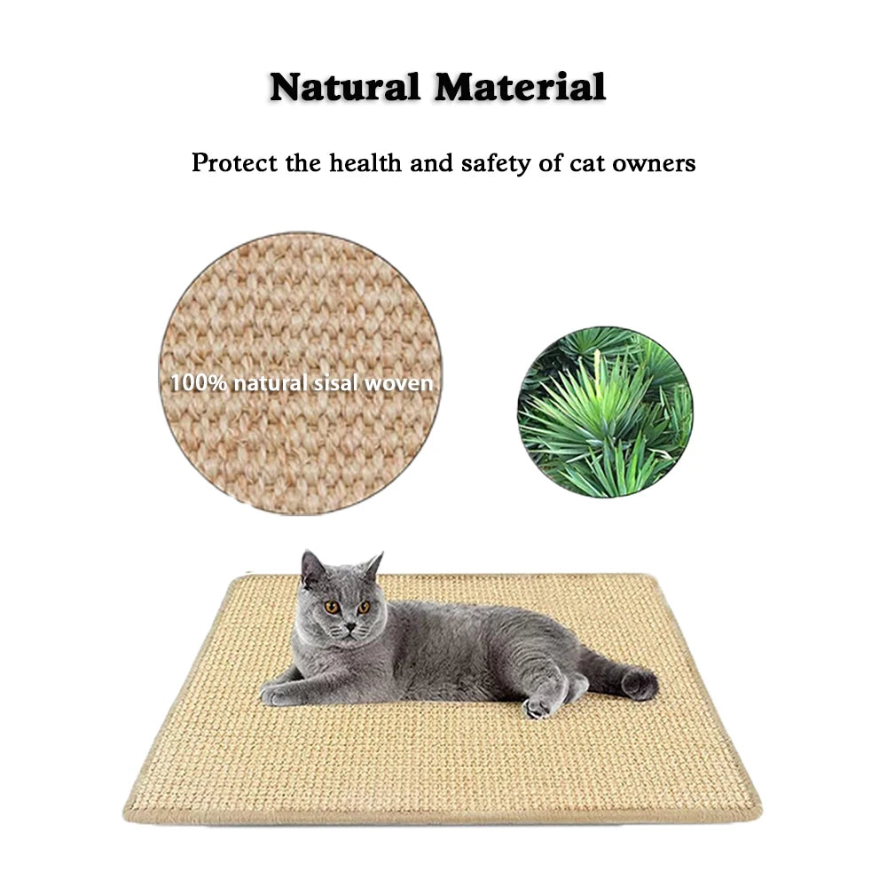 Premium Sisal Cat Scratching Mat – Furniture Saver & Healthy Scratching Spot for Indoor Cats