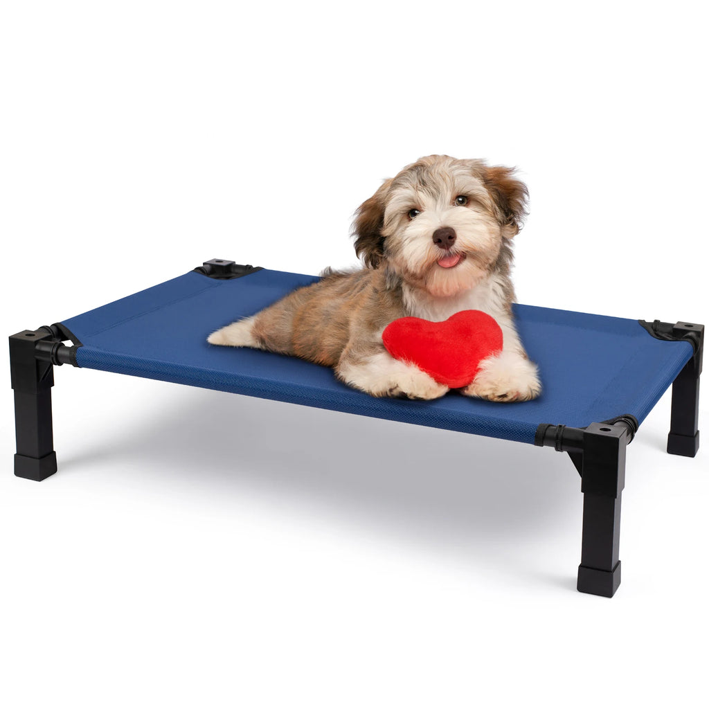 Elevated Dog Bed – Cooling Raised Pet Cot with Chew-Proof Mesh & Metal Frame