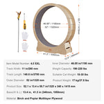 VEVOR Cat Exercise Wheel – Natural Wood Silent Treadmill Roller for Pet Fitness