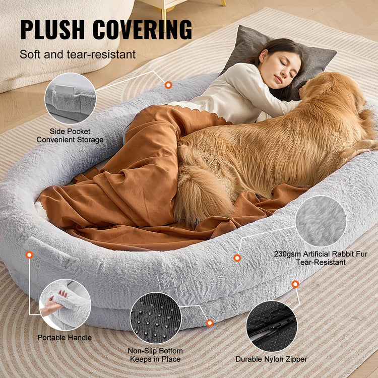 SucceBuy Human Dog Bed – XL Comfort for Adults & Pets