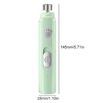 Electric Pet Nail Grinder – USB Rechargeable, Low Noise, LED Light for Dogs & Cats