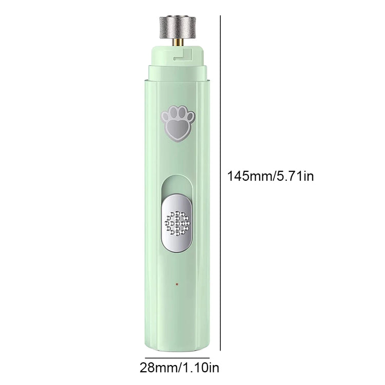 Electric Pet Nail Grinder – USB Rechargeable, Low Noise, LED Light for Dogs & Cats