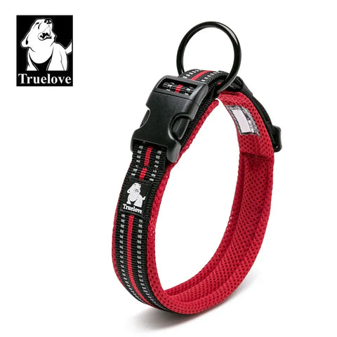 Truelove Nylon Dog Collar – Soft Padded, Reflective, Adjustable & Durable for Training and Everyday Use