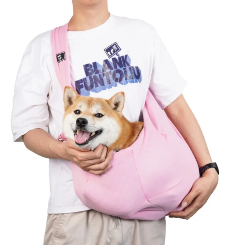 Crossbody Breathable Dog Folding Pet Bag – Large Capacity Portable Cat & Dog Carrier