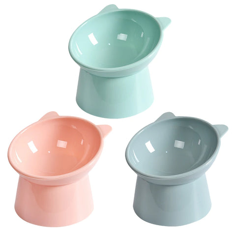 Tilted Elevated Cat Food Bowl – Ergonomic, Anti-Vomiting, Non-Slip Design for Comfortable Mealtime