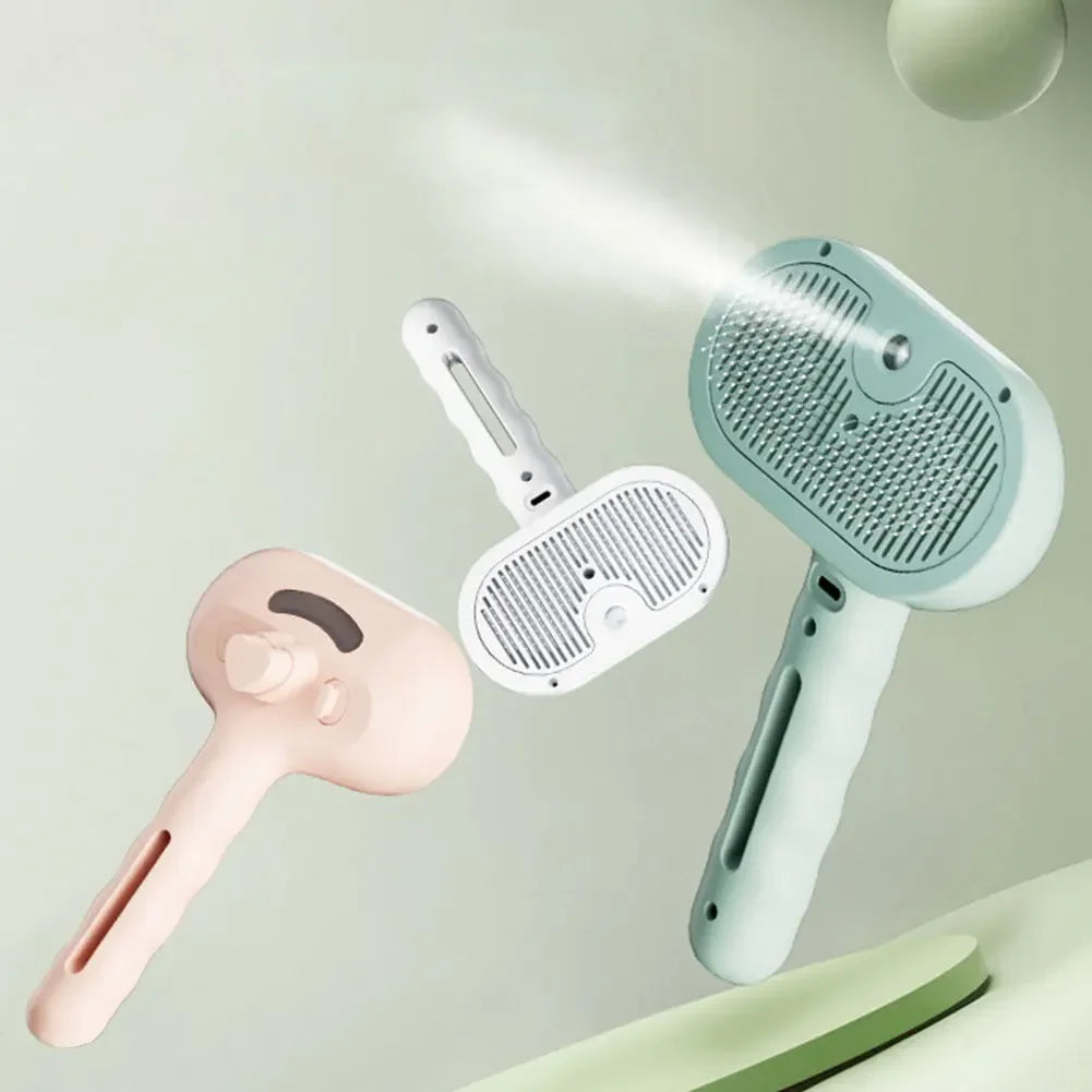 3-in-1 Cat Steam Brush & Grooming Combo – Gentle Care for Your Furry Friend