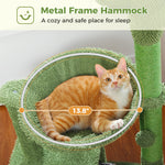 Cactus Cat Tree with Large Condo & Cozy Hammock – Indoor Fun & Relaxation for Your Feline Friend