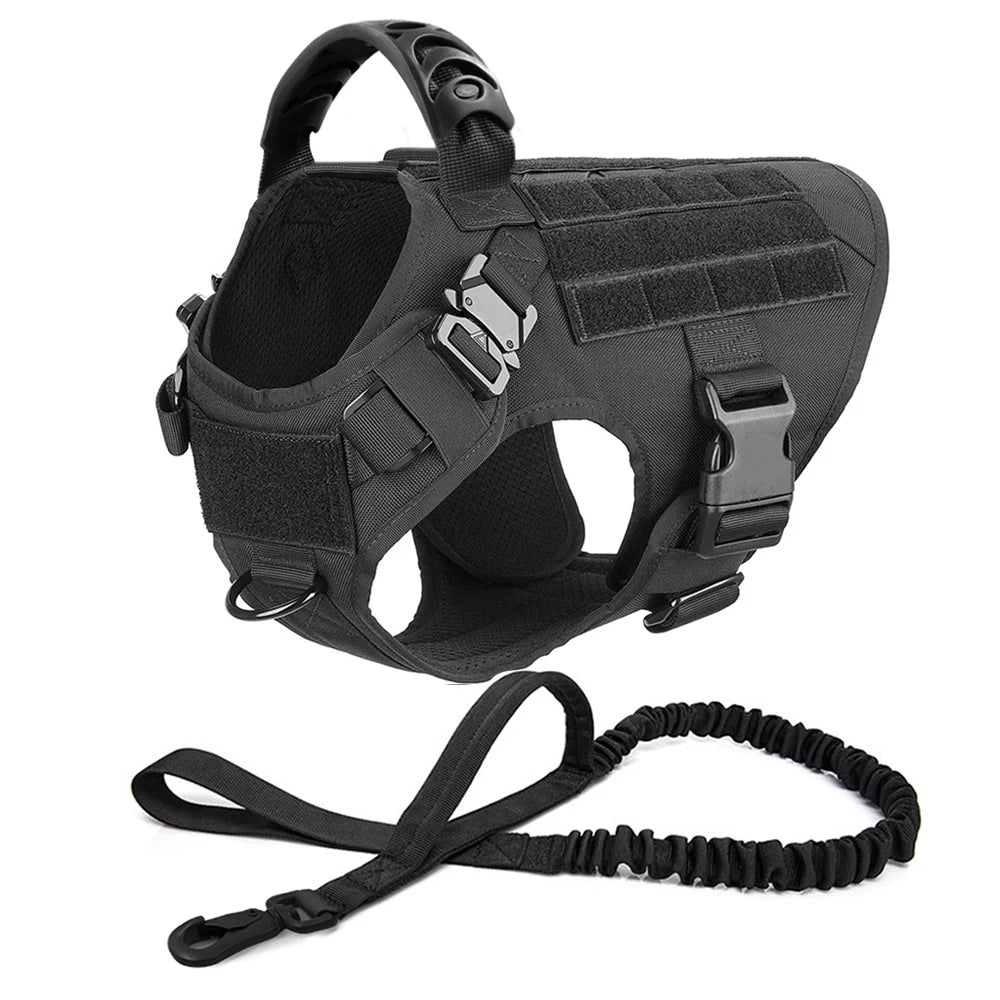Large Dog Harness & Leash Set – Training & Walking Vest with Collar