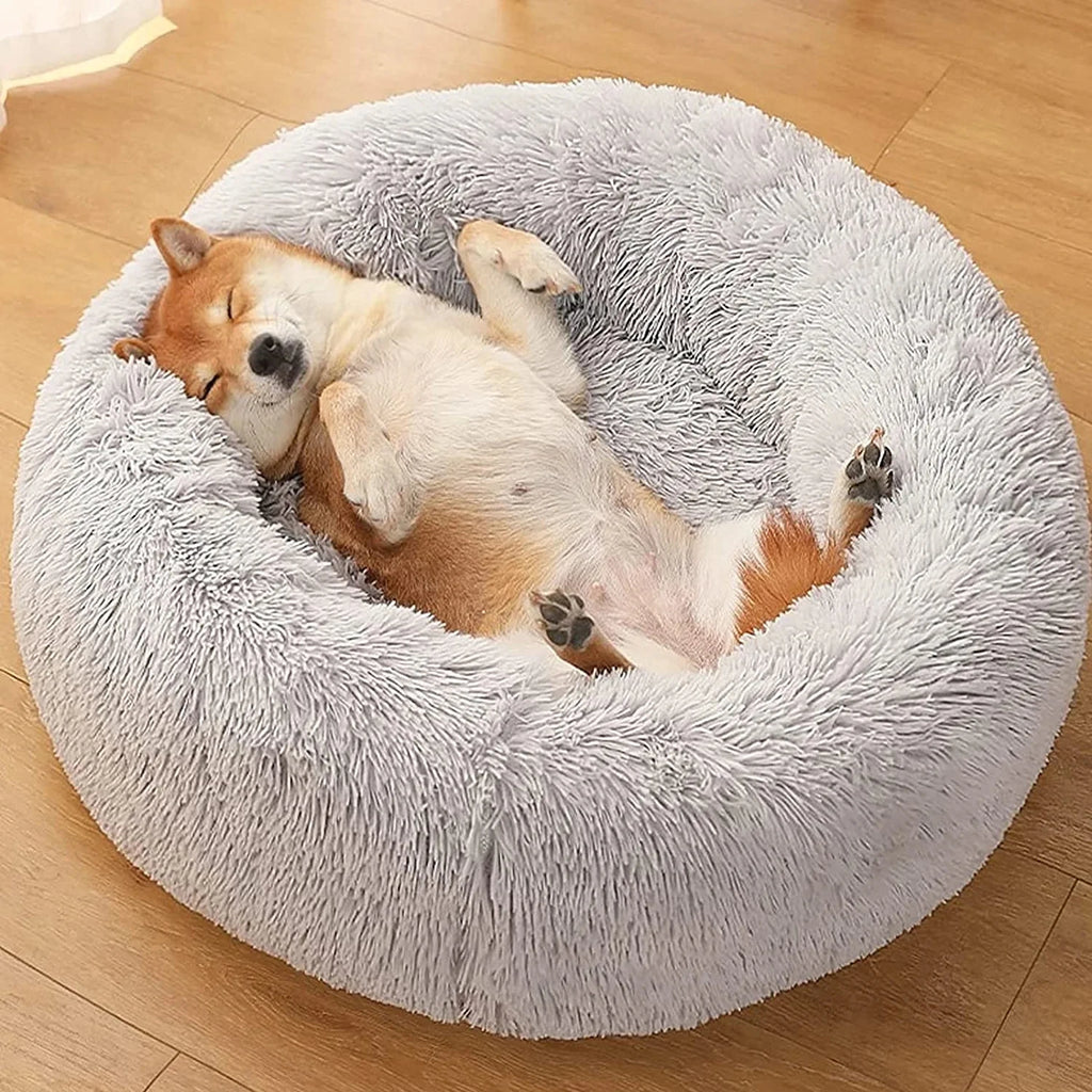 Donut Dog Bed – Plush Calming Pet Bed for Dogs & Cats