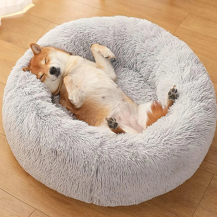 Donut Dog Bed – Plush Calming Pet Bed for Dogs & Cats