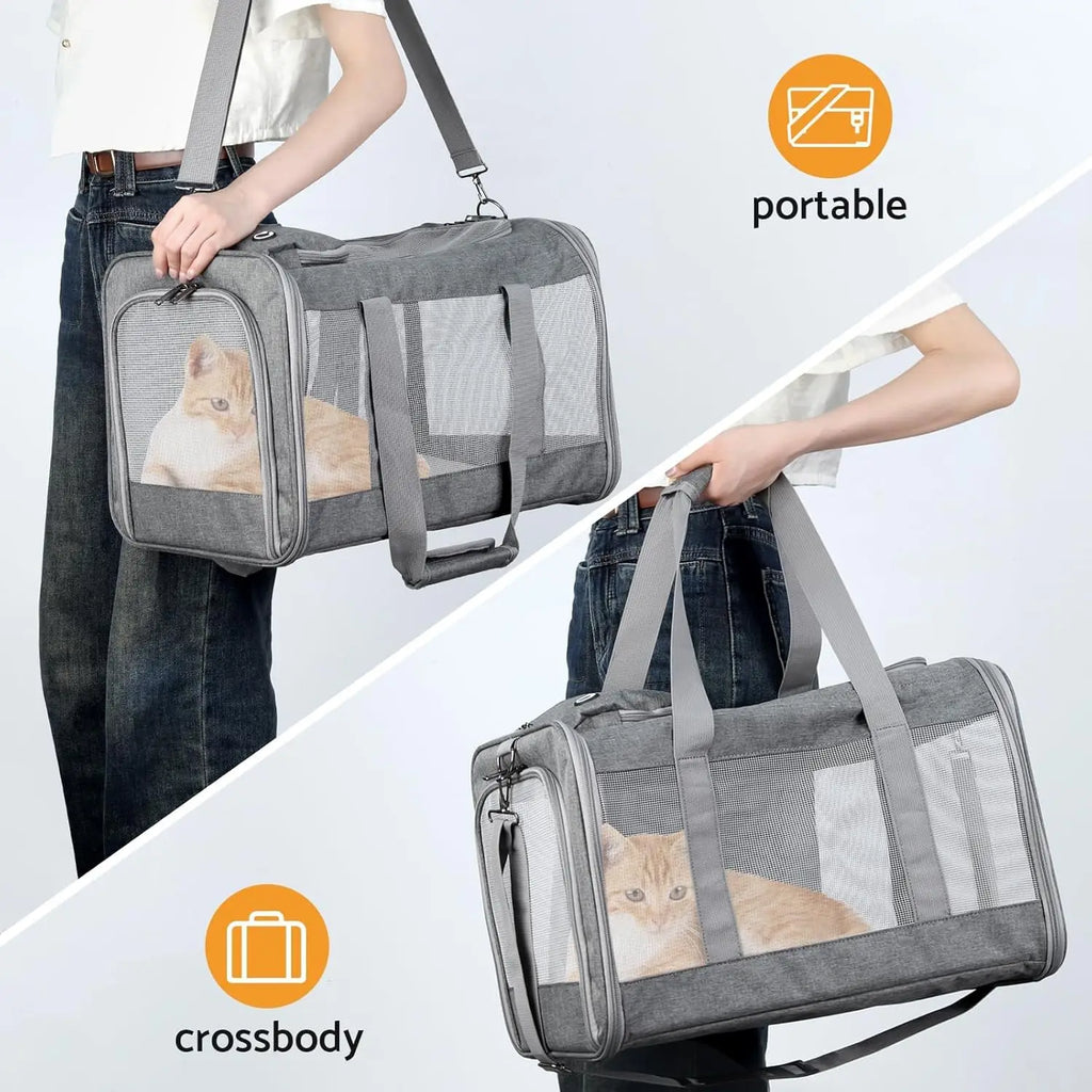 Airline-Approved Pet Carrier – Soft-Sided Travel Bag for Cats & Dogs
