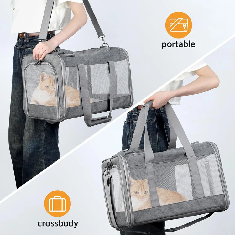 Airline-Approved Pet Carrier – Soft-Sided Travel Bag for Cats & Dogs