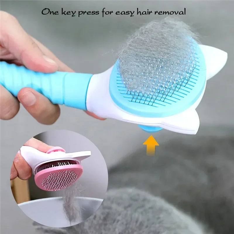 Self-Cleaning Pet Grooming Brush – Professional Quality Comb for Dogs & Cats