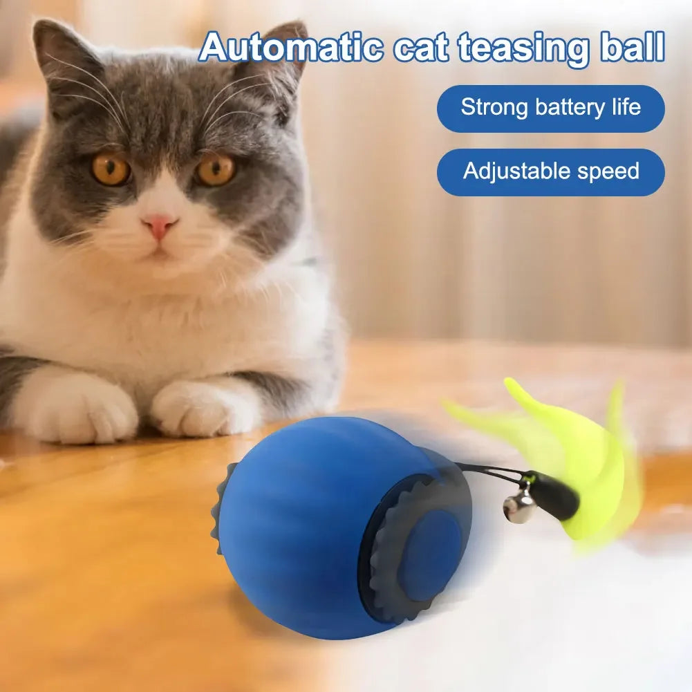 Interactive USB Rechargeable Rolling Cat Toy Ball – Automatic Self-Rotating Fun for Indoor Cats