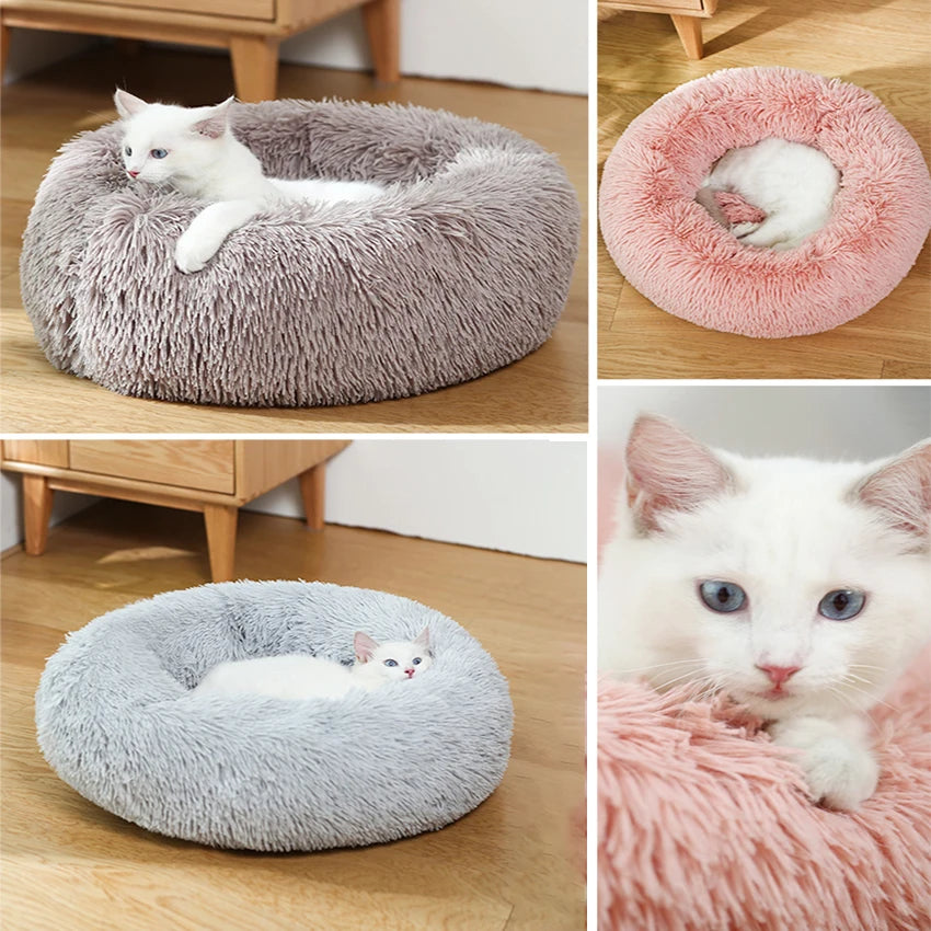 Donut Dog Bed – Plush Calming Pet Bed for Dogs & Cats