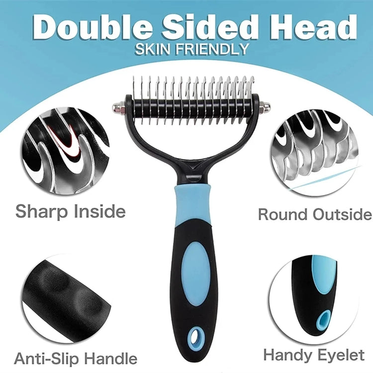 Professional Pet Grooming Brush & Hair Remover – For Dogs, Cats & Small Animals