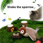 Interactive Chirping Bird Cat Toy – Flapping Plush with Catnip for Indoor Cats & Kittens