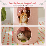 2-Storey Indoor Cat Condo – Cozy Flower Bed Hideaway