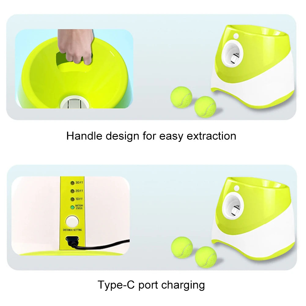 Dog Tennis Launcher – Automatic Ball Throwing Machine for Interactive Pet Play