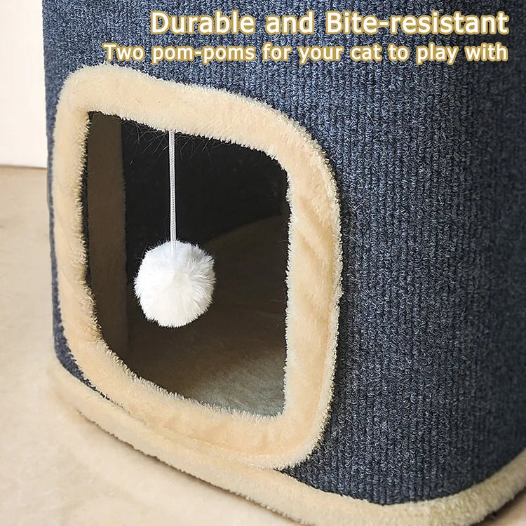 2-Layer Cat House – Cozy Cave & Play Space for Indoor Cats