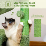 Cactus Cat Tree with Large Condo & Cozy Hammock – Indoor Fun & Relaxation for Your Feline Friend